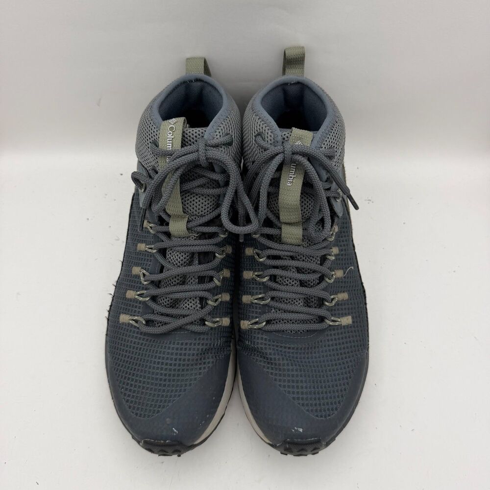 Columbia Waterproof Mid Hiking Boots Gray BM0155-053 Men s Size 9.5 Trail Shoes